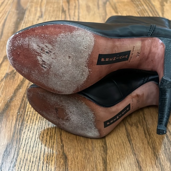 Premiata ankle Leather heels black boots Made in Italy size 6 - Picture 9 of 10
